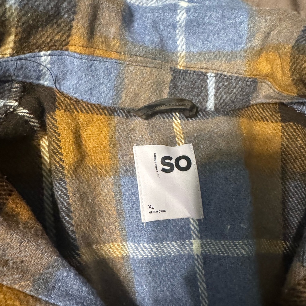 SO Checkered Flannel Shirt - Blue and Gold